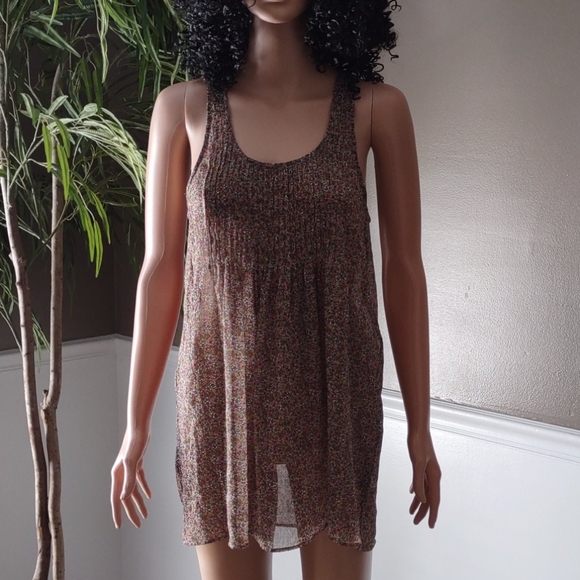 aerie Tops - Aerie floral babydoll tank with pleats size small